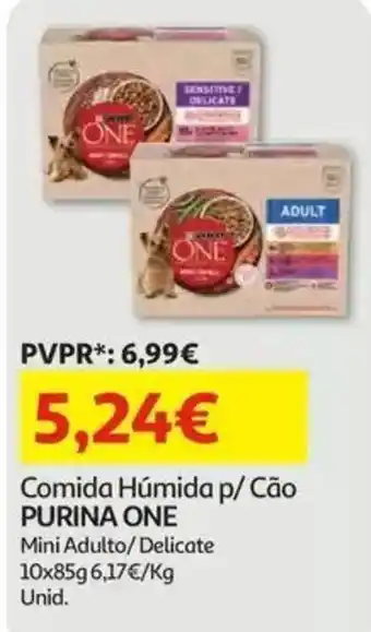 Auchan comida húmida p/ cão purina one mini adulto/delicate promoção