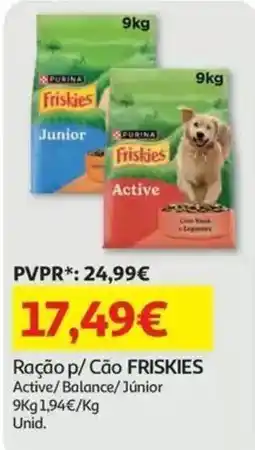 Auchan Raçao p/ Cão FRISKIES Active/ Balance/ Júnior promoção