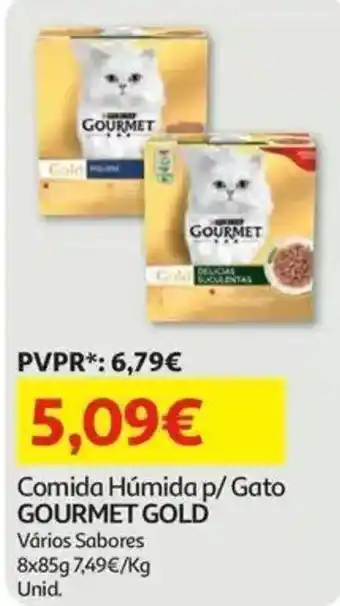 Auchan comida húmida p/ gato gourmet gold promoção