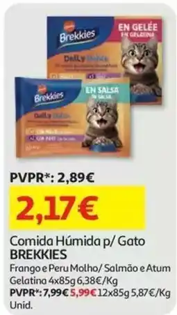 Auchan comida húmida p/ gato brekkies promoção