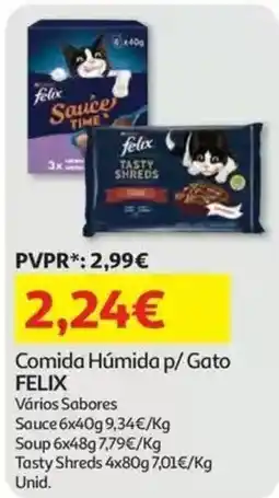 Auchan comida húmida p/ gato felix promoção