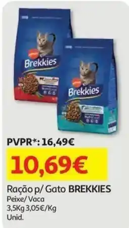 Auchan Ração p/ Gato BREKKIES promoção