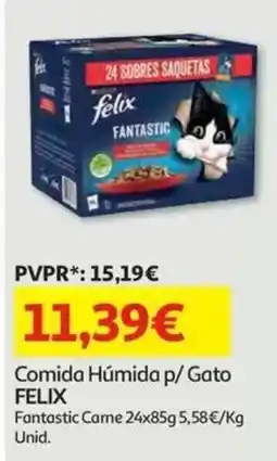 Auchan comida húmida p/ gato felix fantastic carne promoção