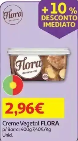 Auchan Creme Vegetal Flora promoção