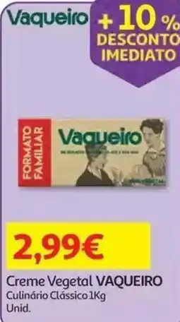 Auchan Creme Vegetal Vaqueiro promoção