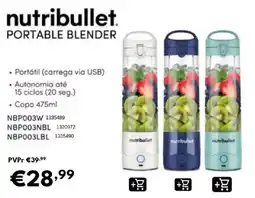 Radio Popular Nutribullet portable blender promoção