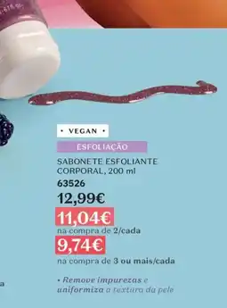 O Boticário Sabonete esfoliante corporal promoção