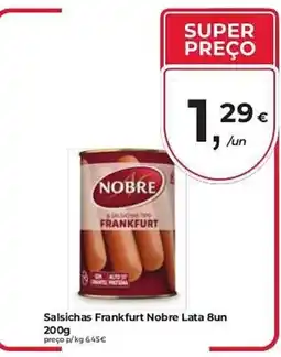 Aqui é fresco Salsichas frankfurt nobre lata bun promoção