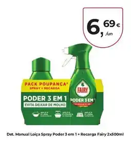 Aqui é fresco Fairy manual loica spray poder 3 em 1 promoção