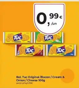 Aqui é fresco Bol. Tuc Original/Bacon/Cream & Onion/Cheese promoção