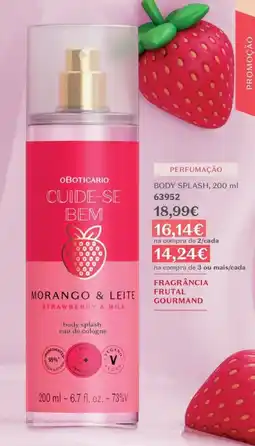 O Boticário Oboticario cuide-se bem morango & leite promoção