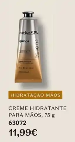 O Boticário nativaSPA creme hidratante para mãos promoção