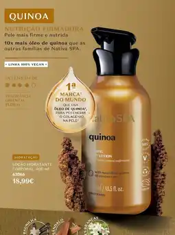 O Boticário quinoa locão hidratante corporal promoção