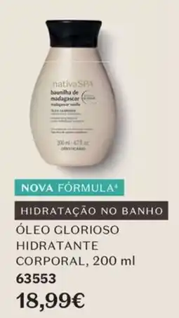 O Boticário nativa spa óleo glorioso hidratante corporal promoção