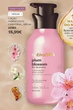 O Boticário nativa spa plum blossom flor de ameixa promoção