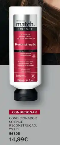 O Boticário Match science condicionador reconstrução promoção