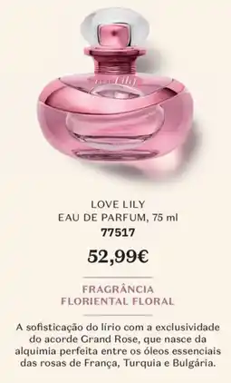 O Boticário Love lily eau de parfum promoção