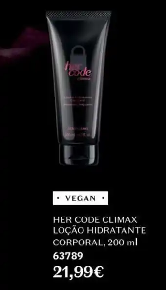 O Boticário her code climax loção hidratante corporal promoção