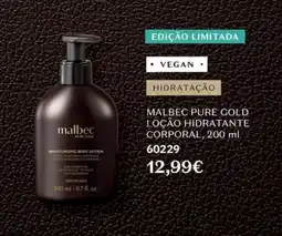 O Boticário Malbec pure gold loção hidratante corporal promoção