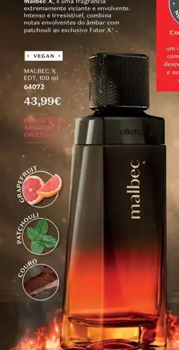 O Boticário Malbec X promoção