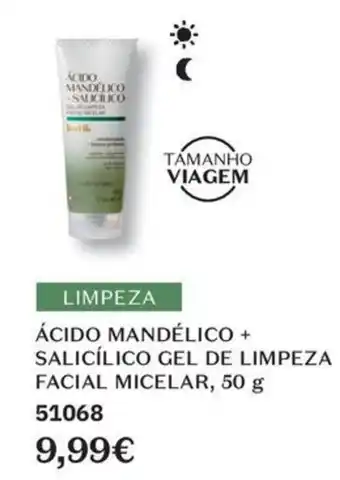 O Boticário Ácido mandélico + salicílico gel de limpeza facial micelar promoção