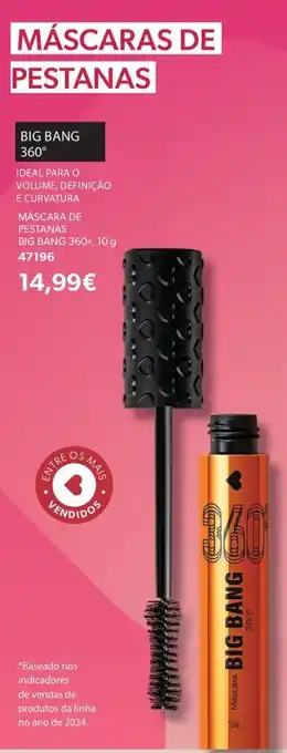 O Boticário Máscara de pestanas big bang 360° promoção