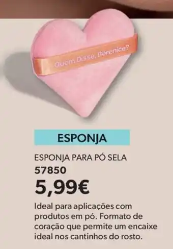 O Boticário esponja para pó sela promoção