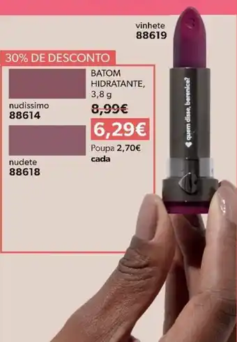 O Boticário batom hidratante promoção