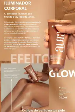 O Boticário Aura iluminador líquido corpo e rosto promoção