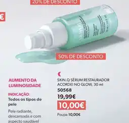 O Boticário Skin.q sérum restaurador acordei no glow, promoção