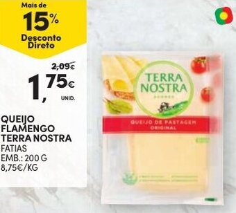 Continente Queijo Flamengo Terra Nostra 200g promoção