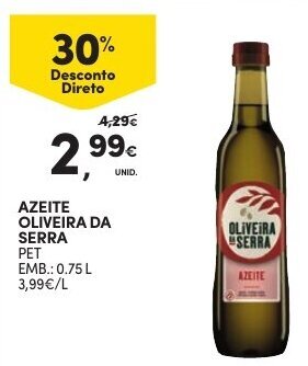 Continente Azeite Oliveira da Serra 0,75L promoção