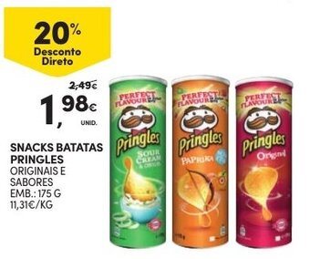 Continente Snacks Batatas Pringles 175g promoção