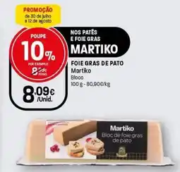 Intermarché Foie gras de pato martiko promoção