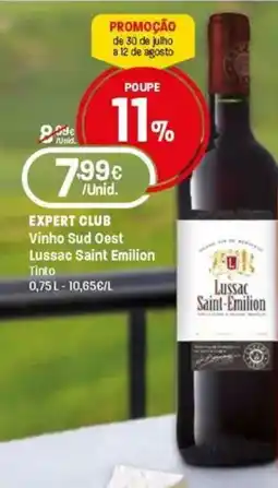 Intermarché Expert club vinho sud oest lussac saint emilion promoção