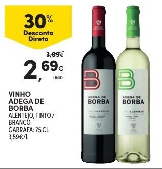 Continente Vinho Adega de Borba 75cl promoção