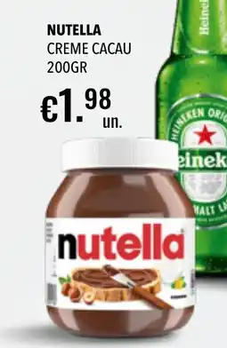 Central Cash Nutella creme cacao promoção