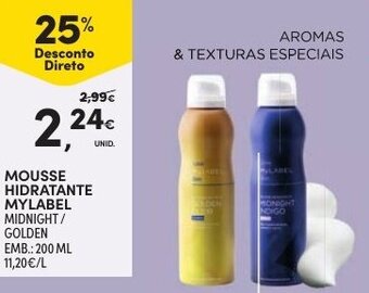 Continente Mousse Hidratante MyLabel 200ml promoção