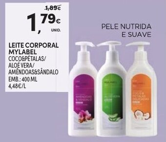Continente Leite Corporal MyLabel 400ml promoção
