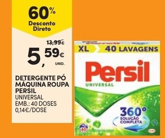 Continente Detergente Pó Máquina Roupa Persil 40 doses promoção