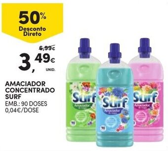 Continente Amaciador Concentrado Surf 90 doses promoção