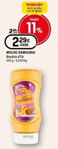 Intermarché Molho samourai bouton d'or promoção