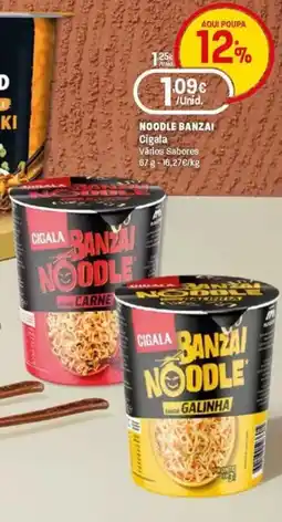 Intermarché Noodle banzai cigala vários sabores promoção