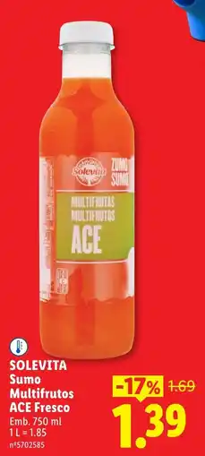 Lidl Solevita Sumo Multifrutus ACE Fresco promoção