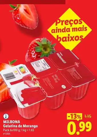 Milbona gelatina de morango