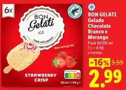 Lidl Bon gelati strawberry crisp promoção