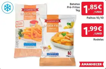 Amanhecer batata frita palitos finos promoção
