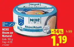 Lidl Nixe Atum ao Natural promoção