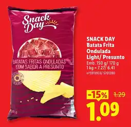 Lidl Snack Day Batata Frita Ondulada Light/Presunto promoção