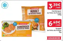 Amanhecer Hambúrger de peito de frango amanhecer promoção